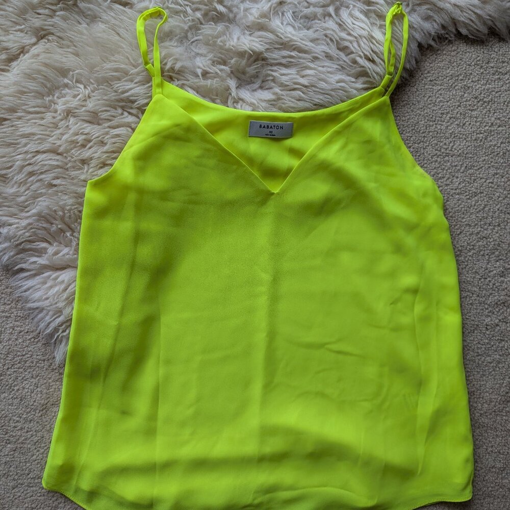 Neon yellow Everly camisole from Babaton Aritzia (XS)